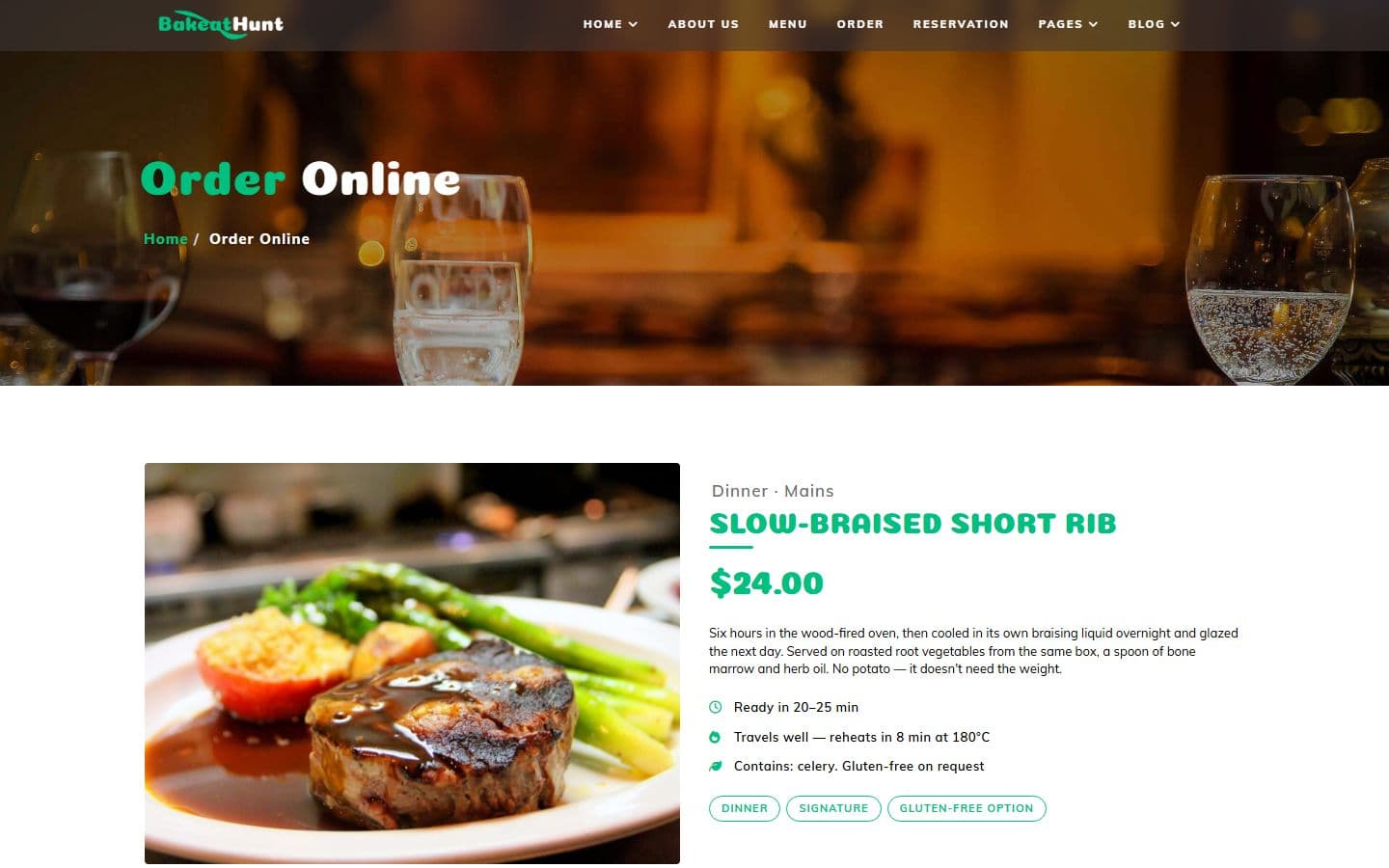 BakeatHunt Order page