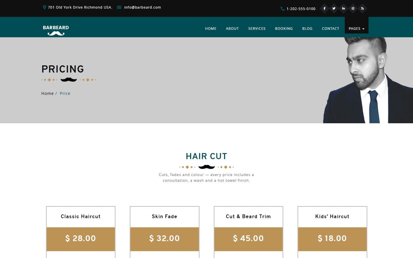 Barbeard Price page