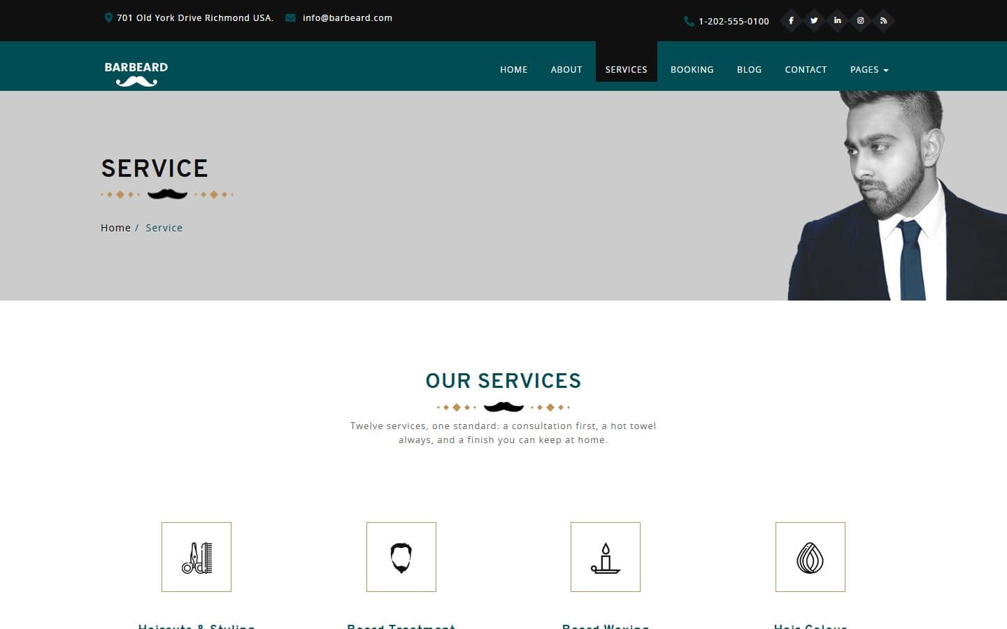 Barbeard Service page