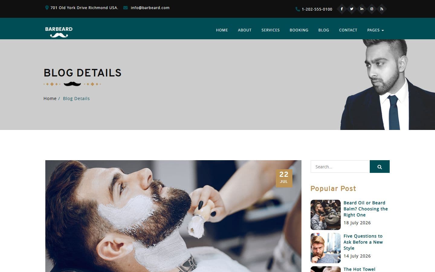 Barbeard Single blog page