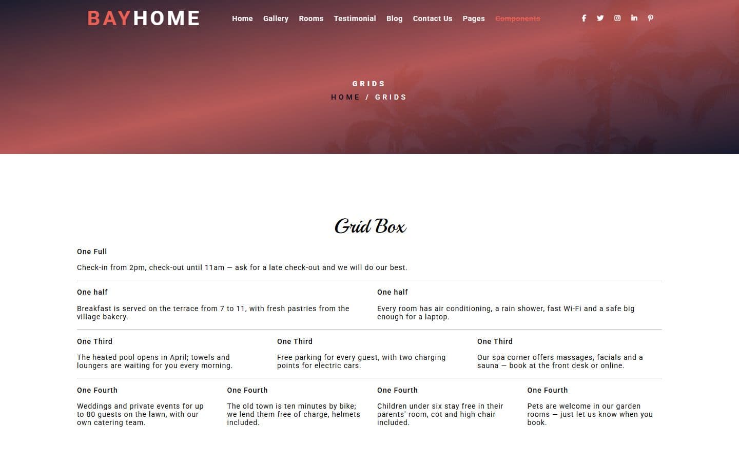 BayHome Grid page