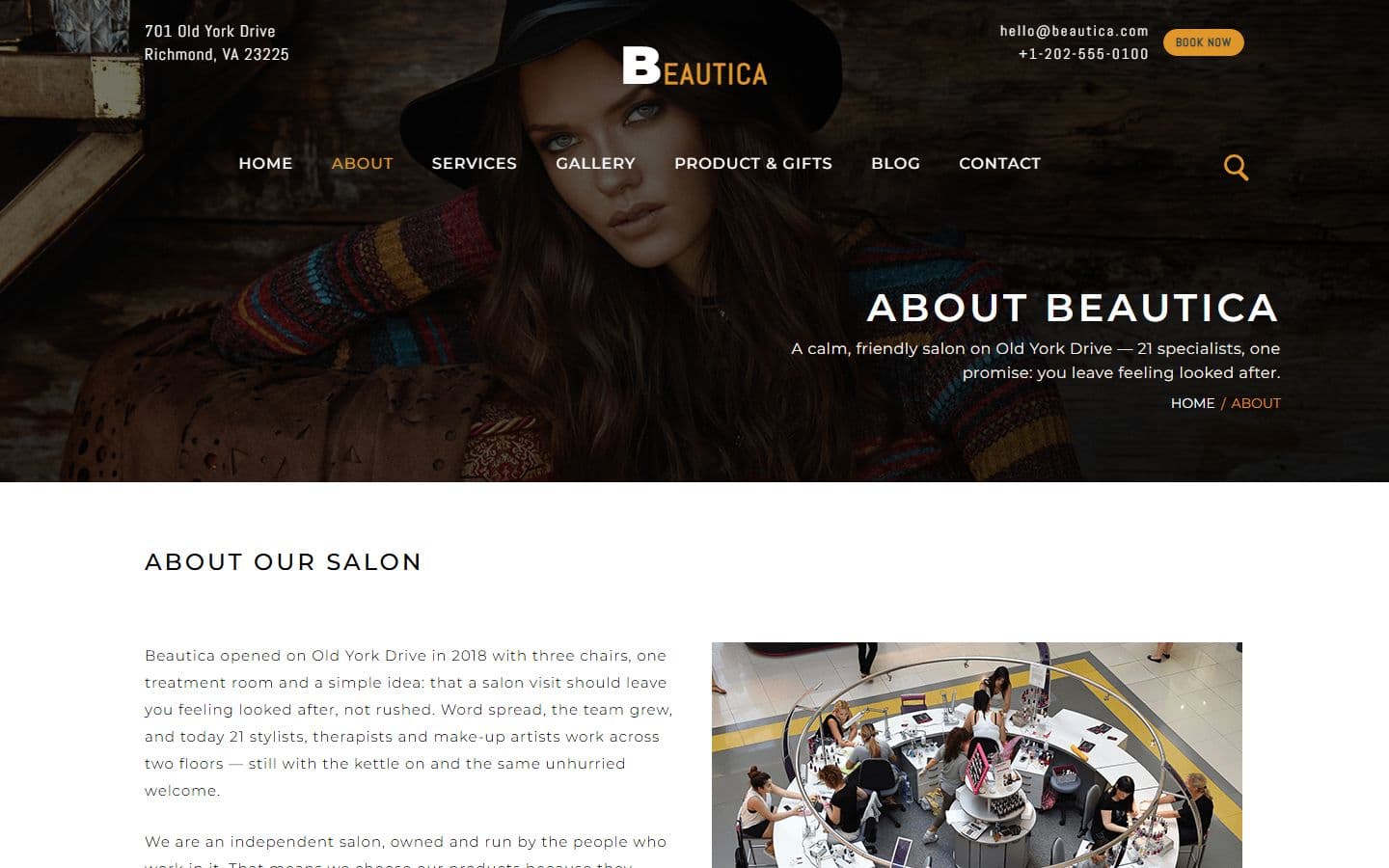Beautica About page