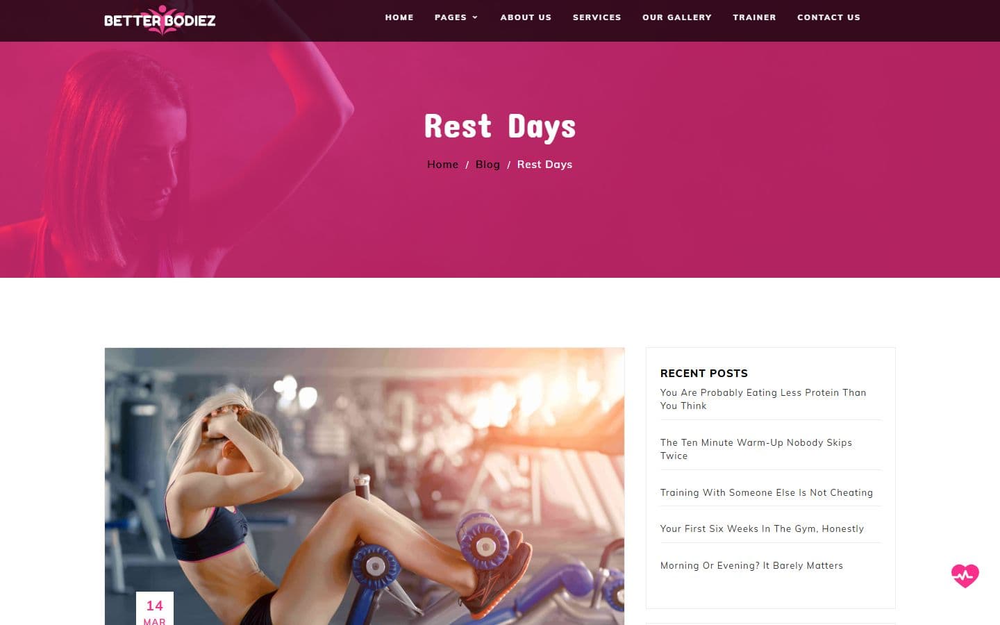 BetterBodiez Blog detail page