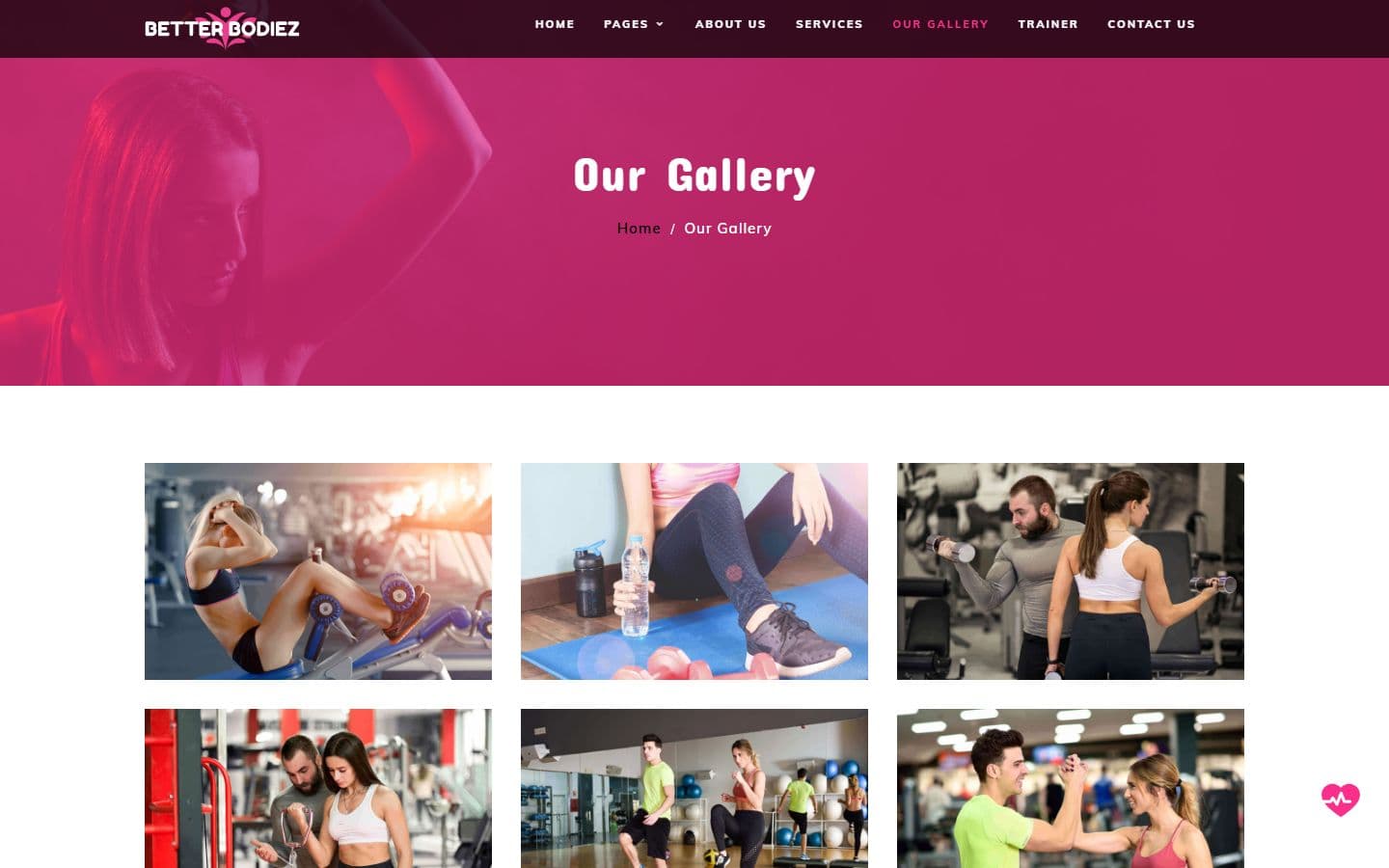 BetterBodiez Ourgallery page