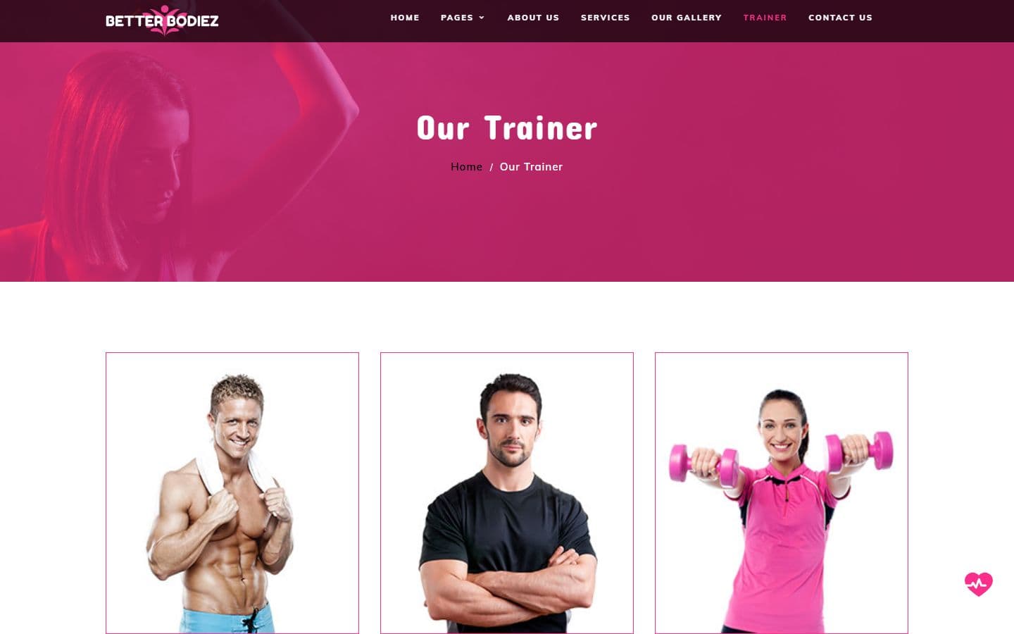 BetterBodiez Trainer page