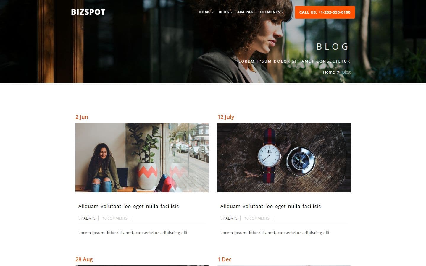BizSpot Blog page