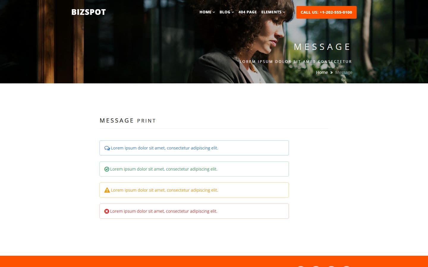 BizSpot Message page