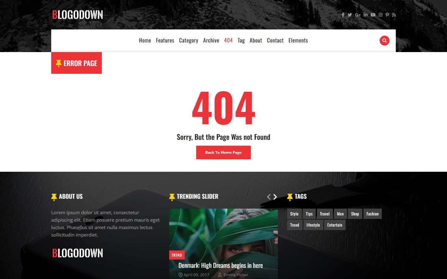 Blogodown 404 page