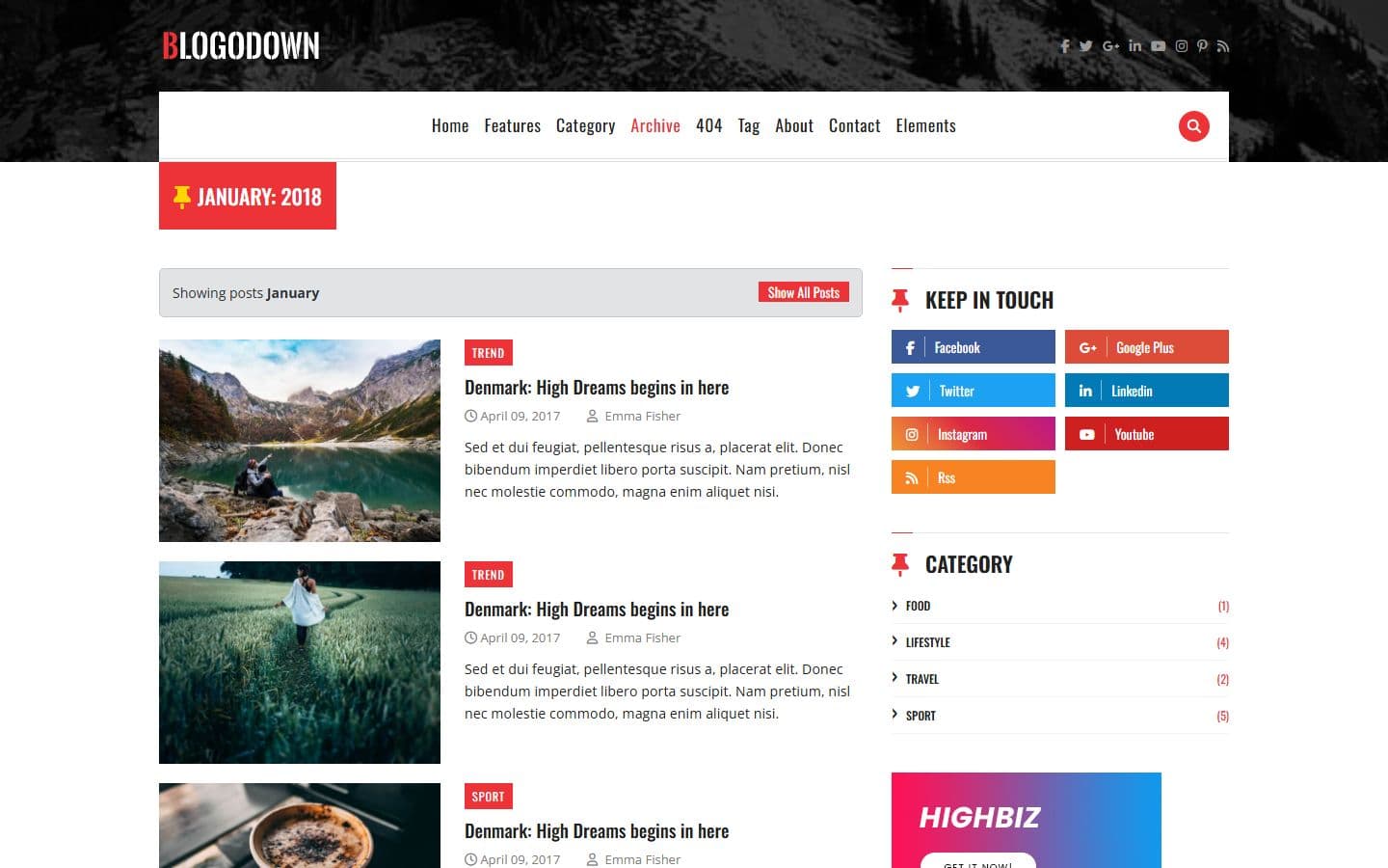 Blogodown Archive page