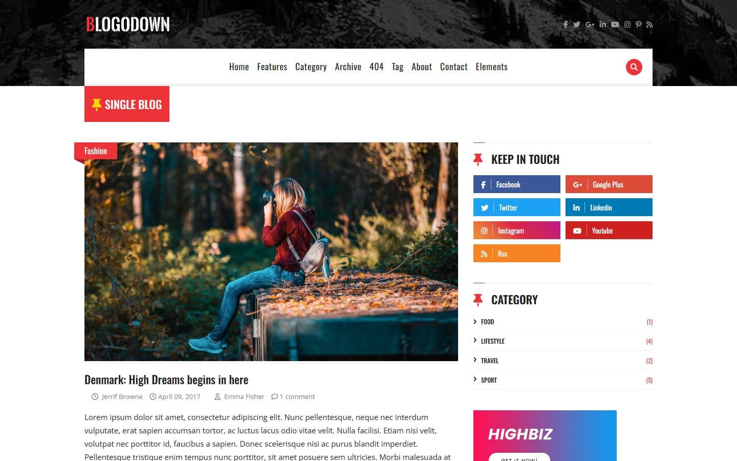 Blogodown Single blog page