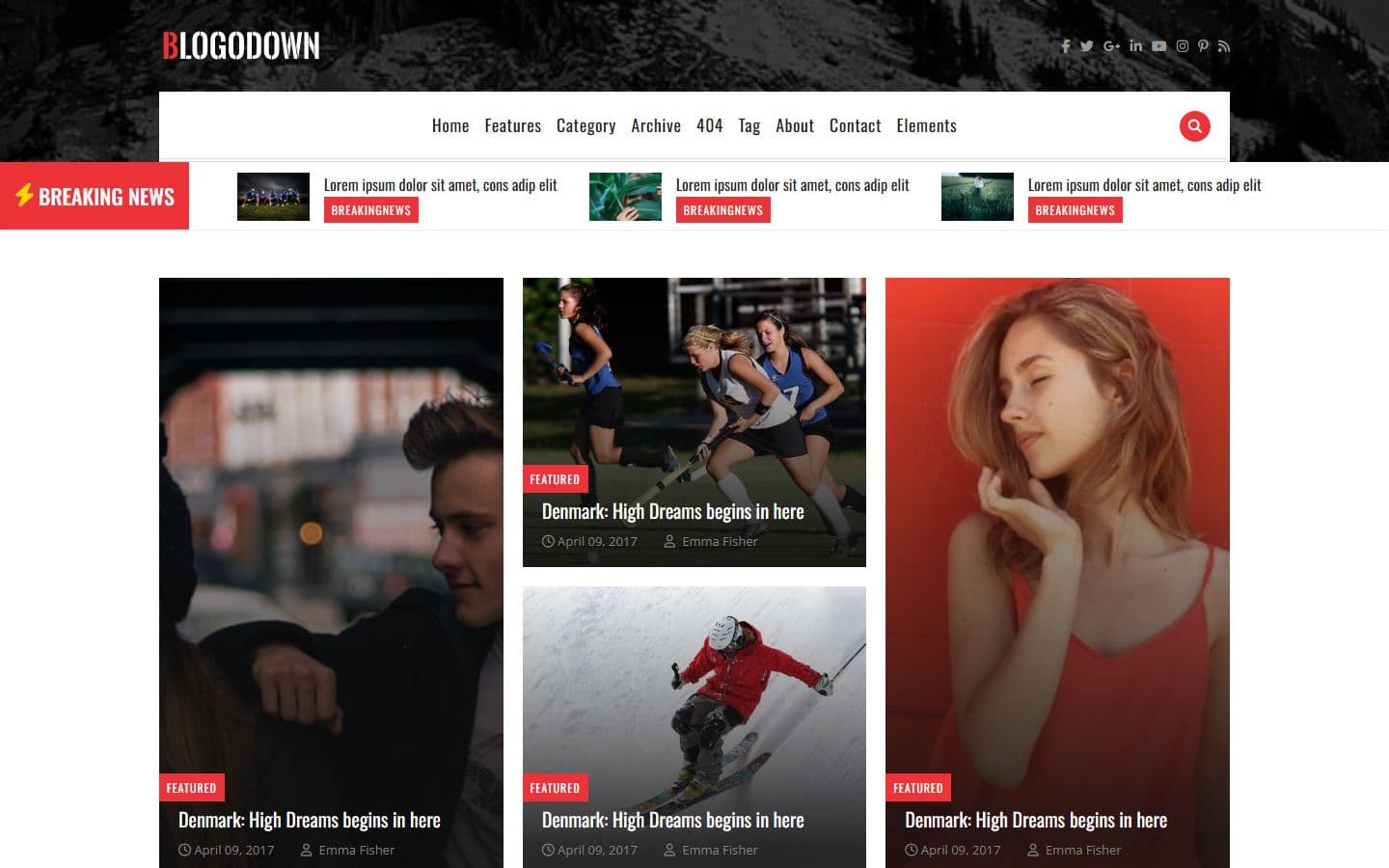 Blogodown Style five page