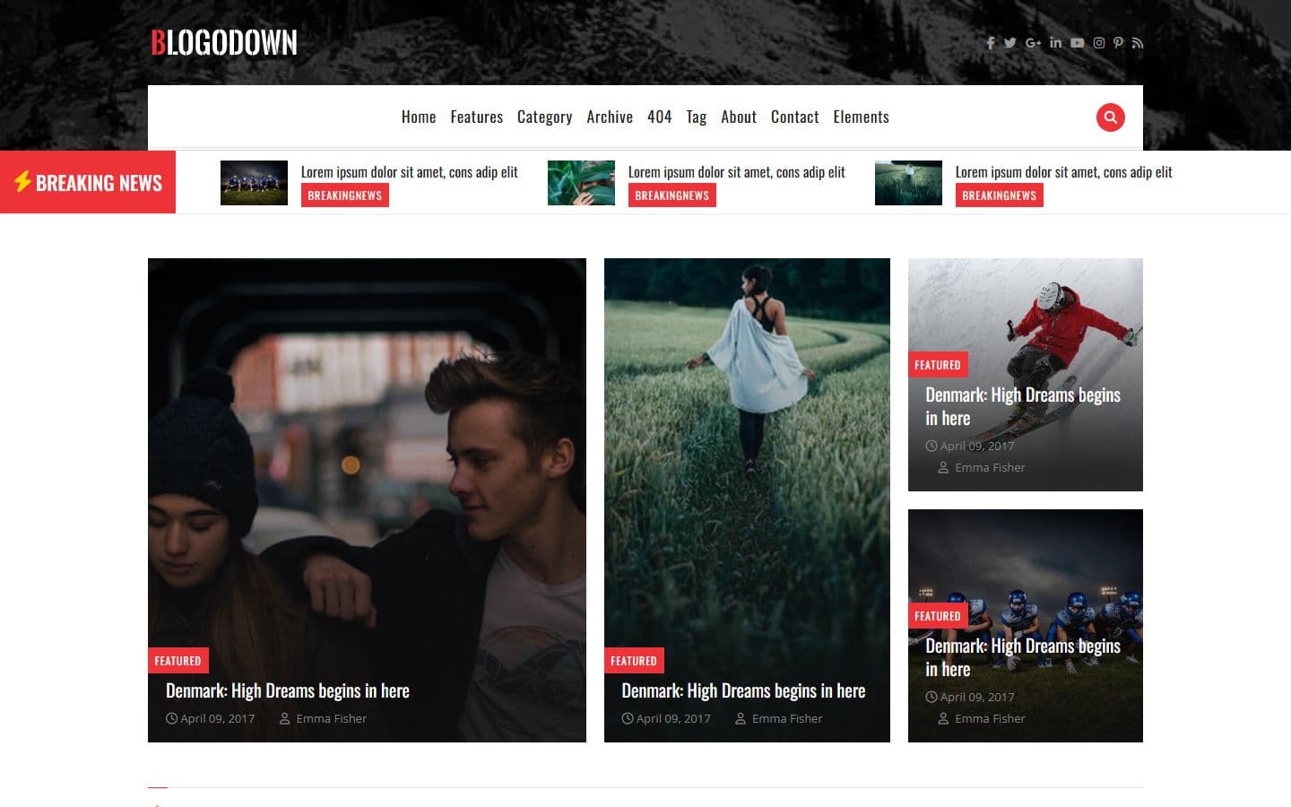 Blogodown Style four page