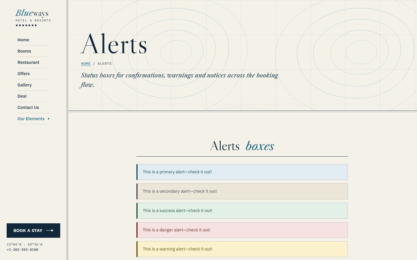 Blueways Alerts page