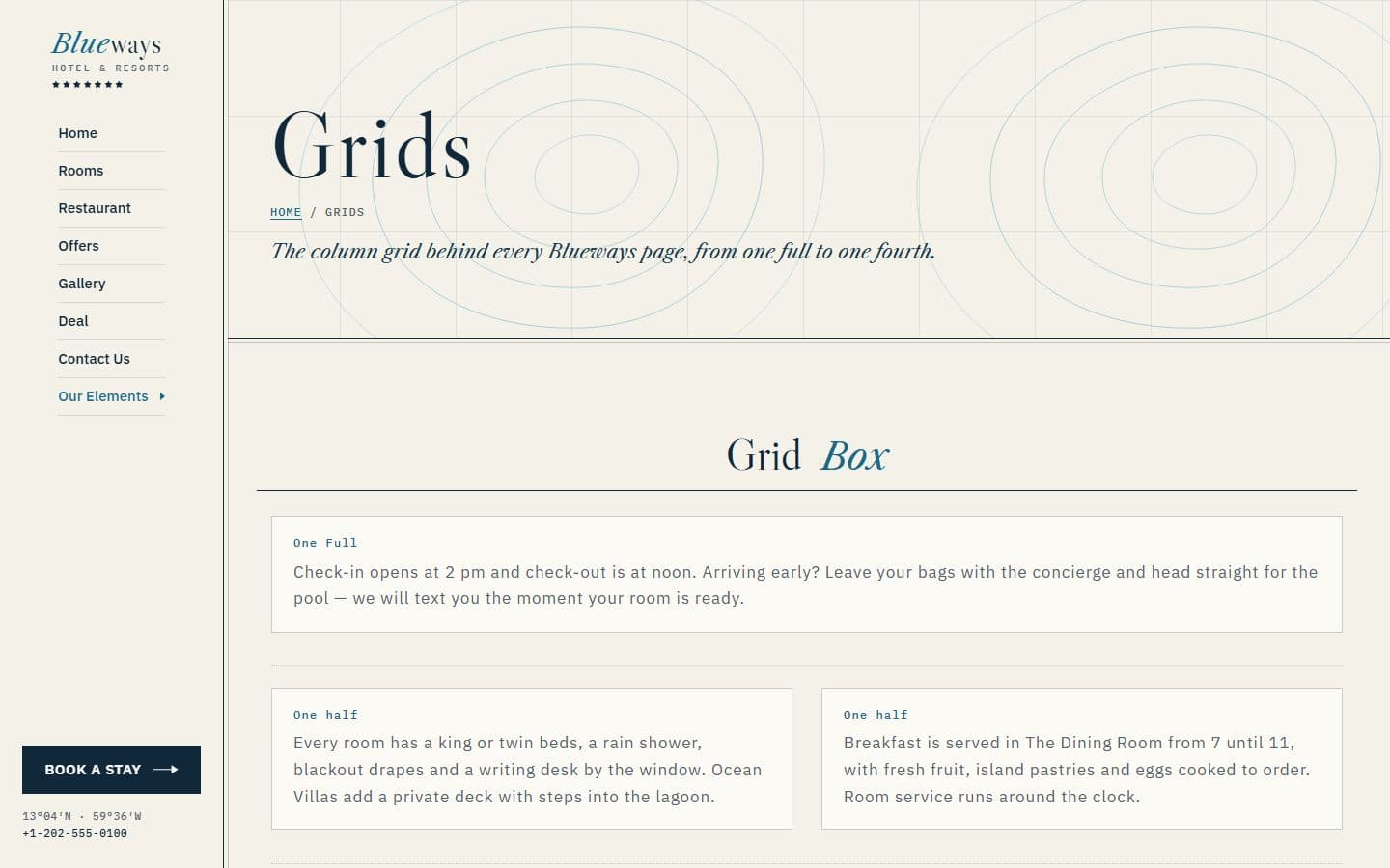 Blueways Grid page
