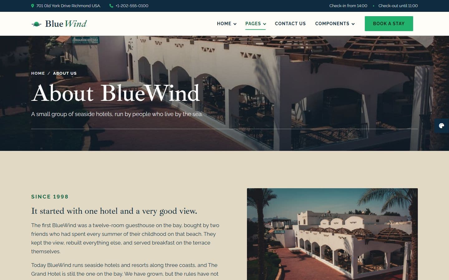 BlueWind About page