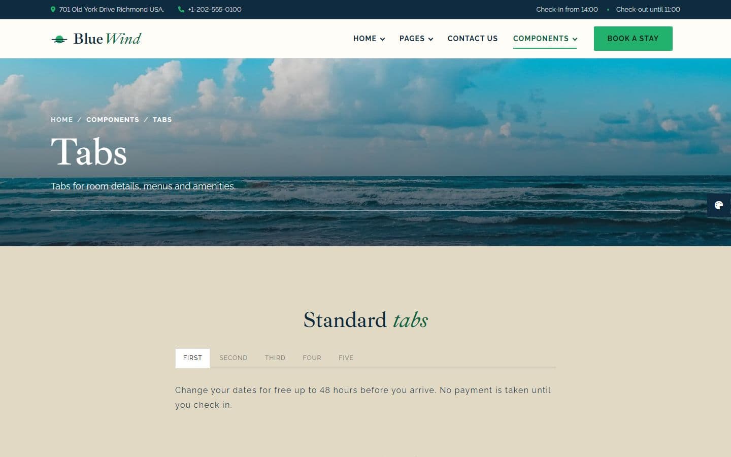 BlueWind Tab page