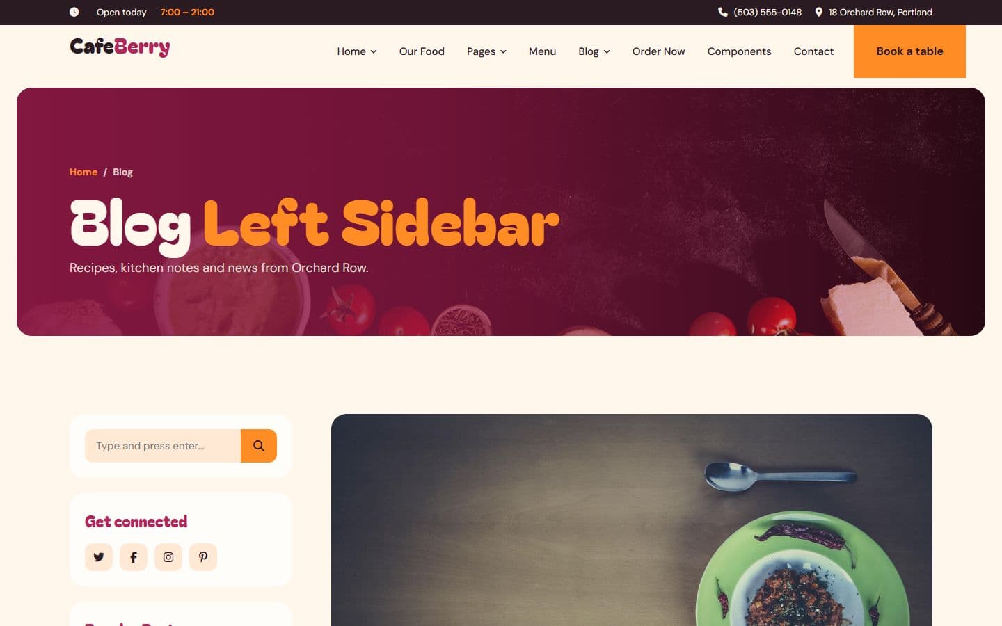 CafeBerry Blogleftsidebar page