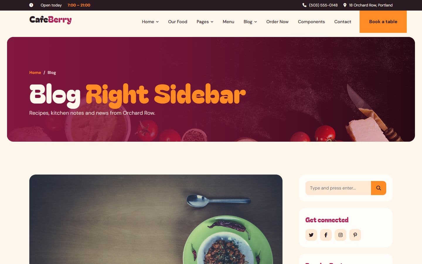 CafeBerry Blogrightsidebar page
