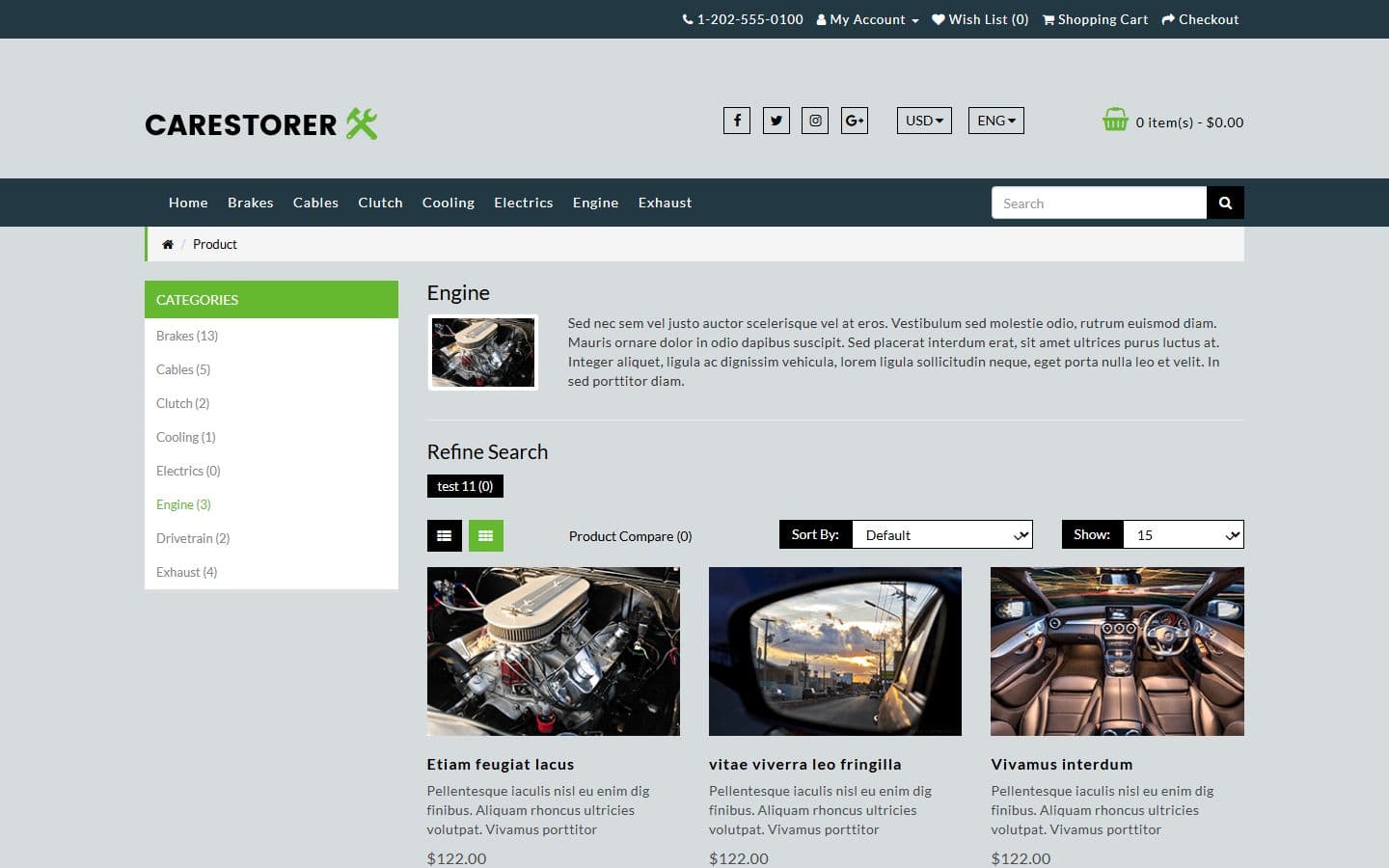 Carestorer Product page