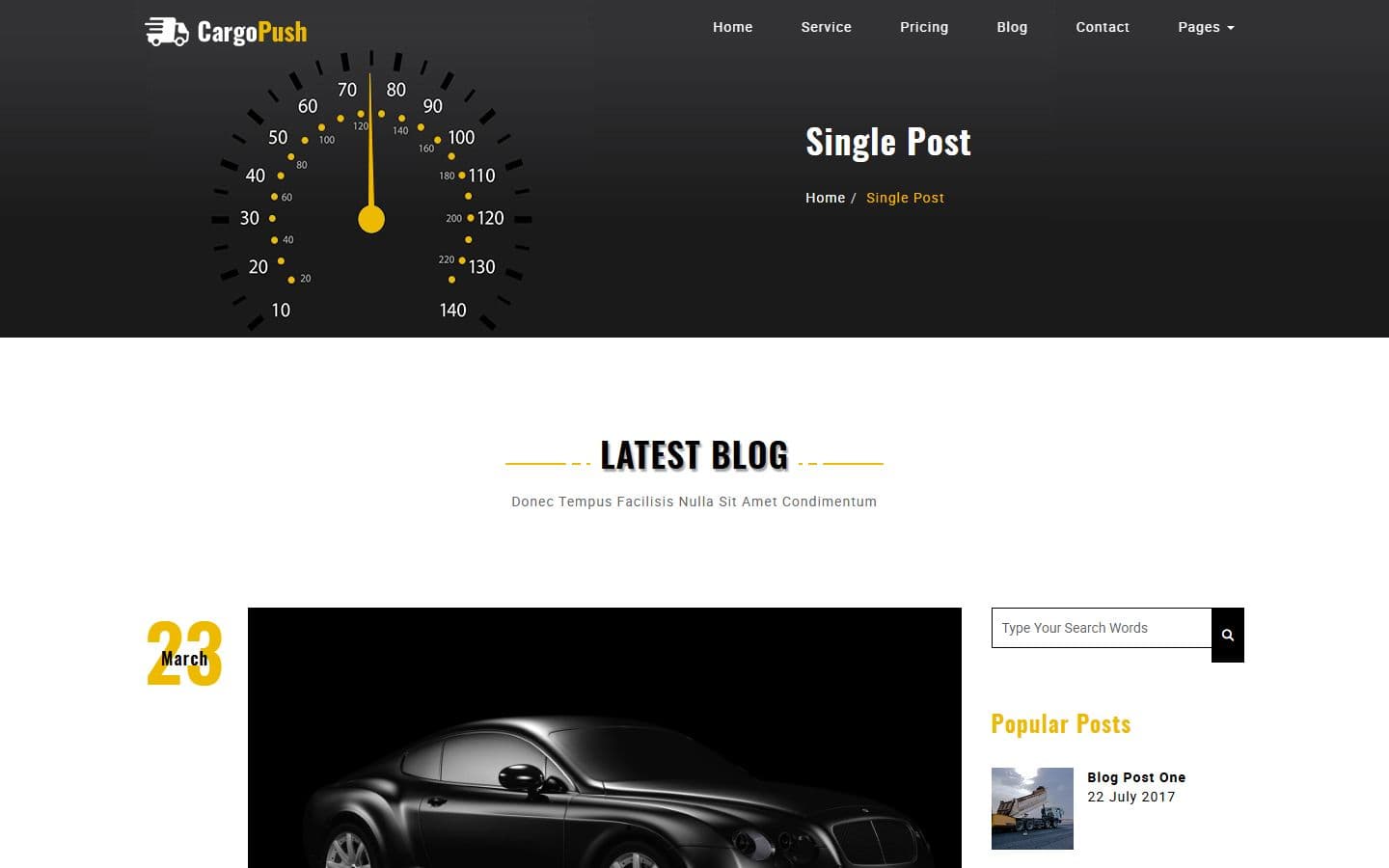 CargoPush Single blog page