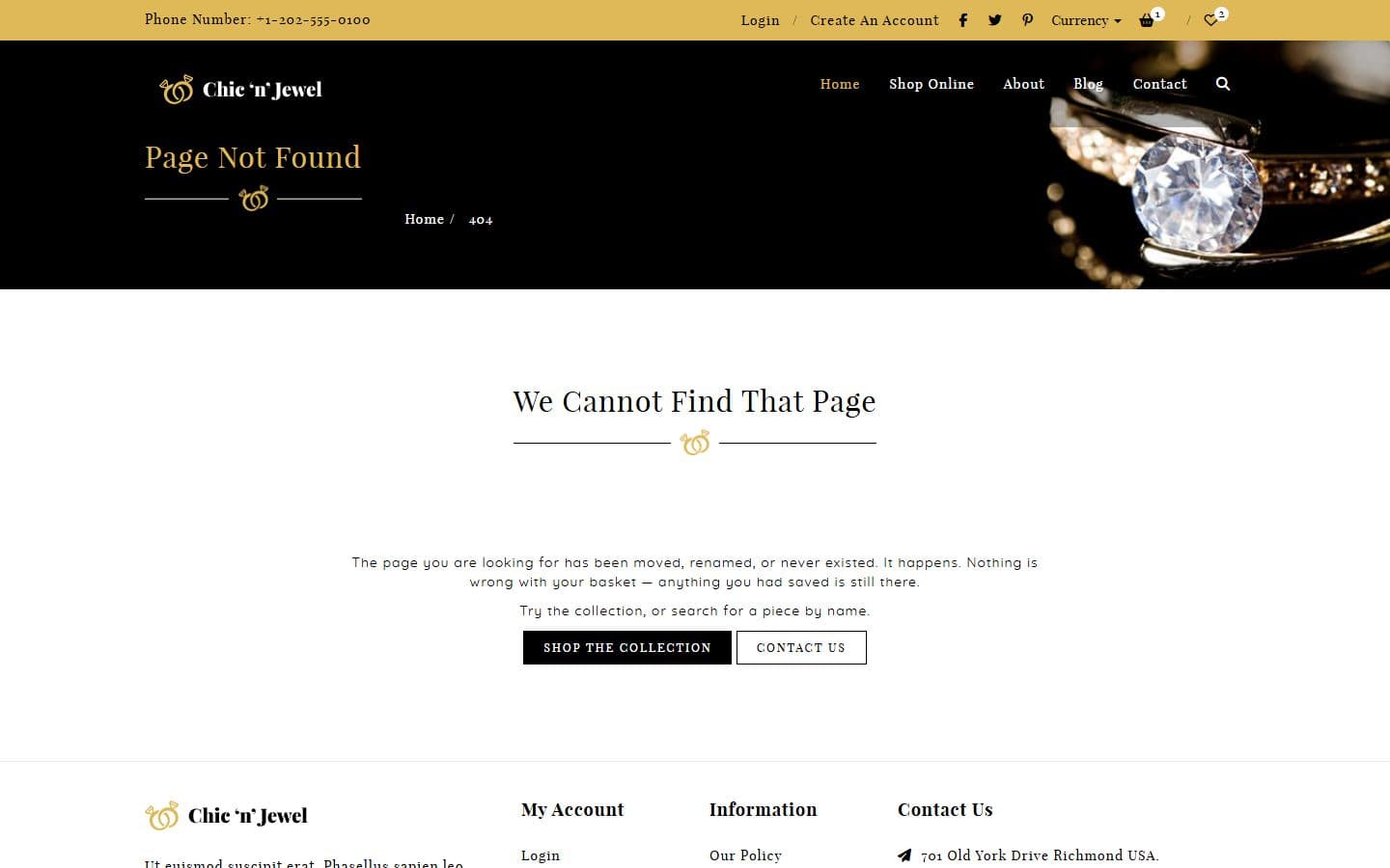 Chic-n-Jewel 404 page