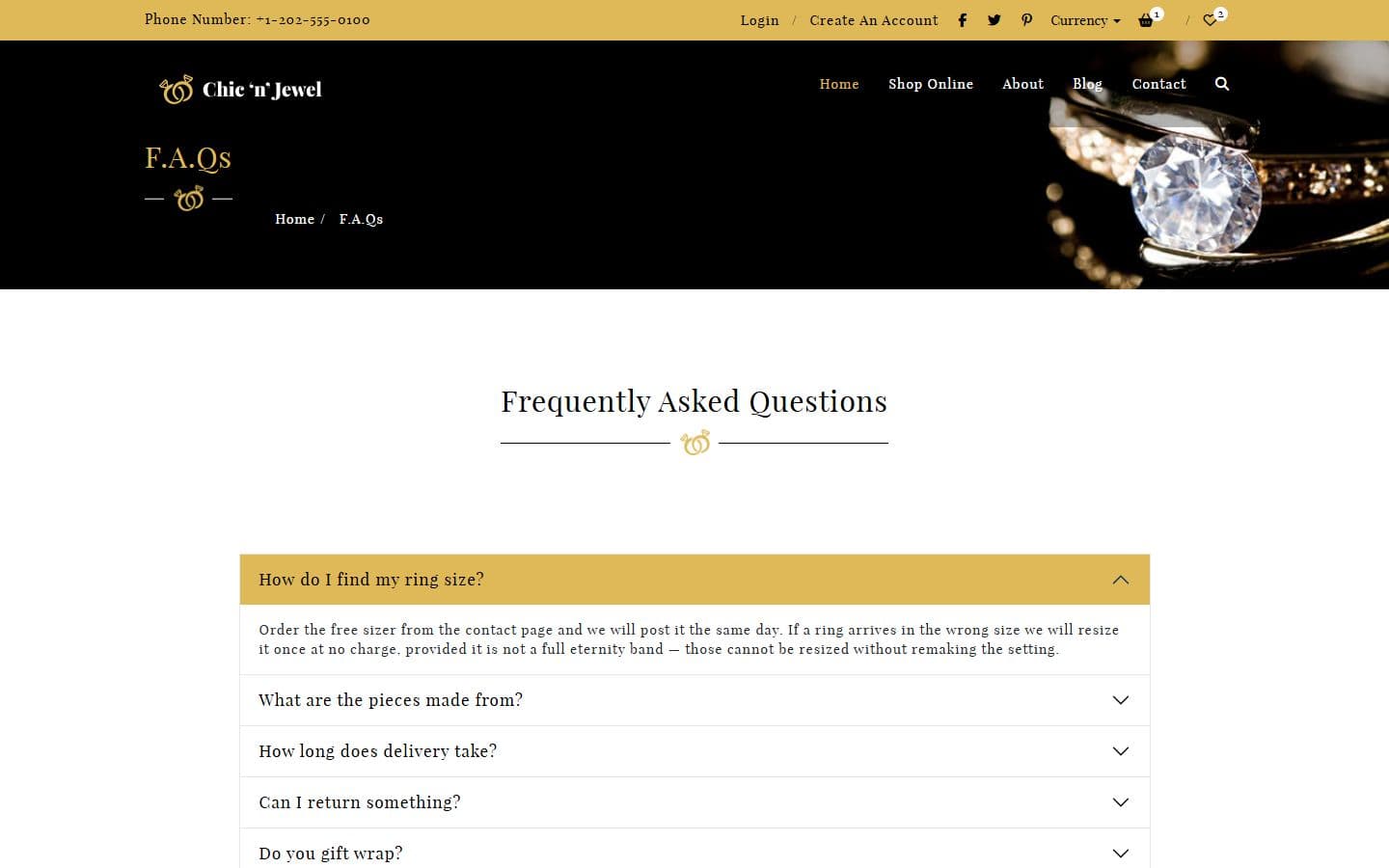 Chic-n-Jewel Faq page