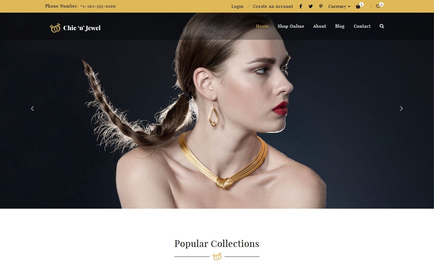 Chic-n-Jewel - Jewellery Ecommerce Website Templates HTML5 home page