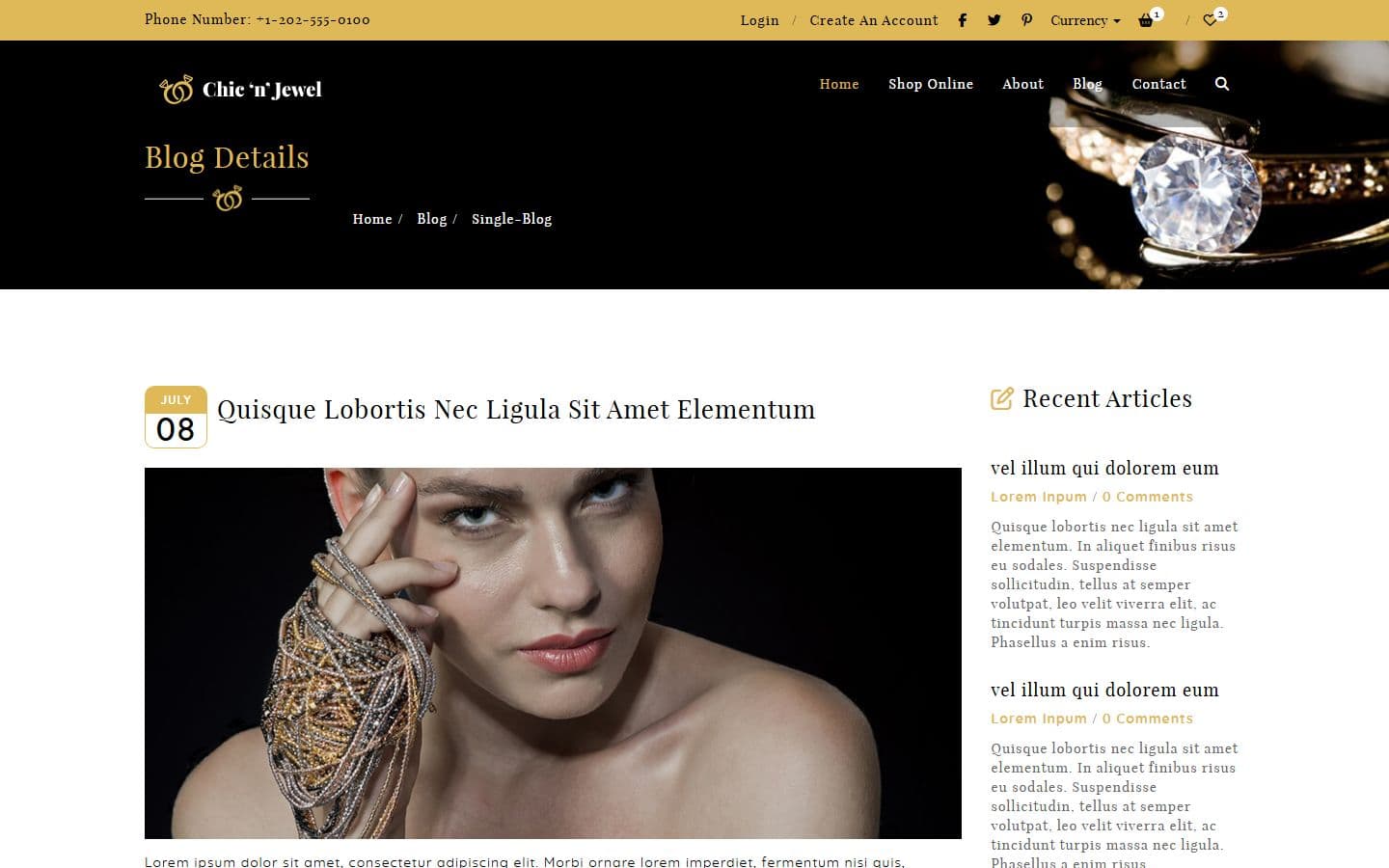 Chic-n-Jewel Single blog page