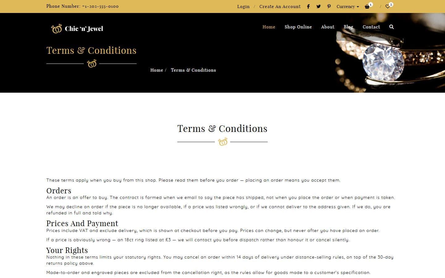 Chic-n-Jewel Terms page