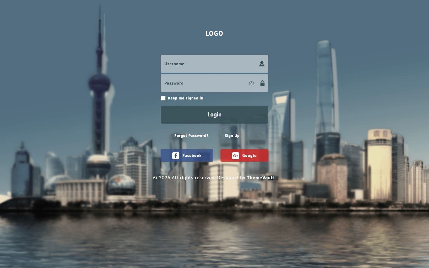 Responsive Classic Login Form home page