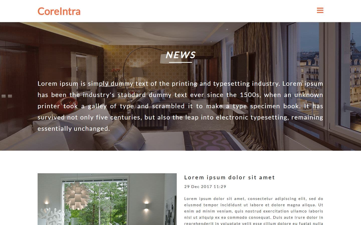Coreintra Blog page