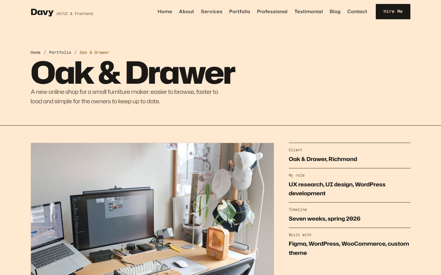 Davy-Del Portfolio details page