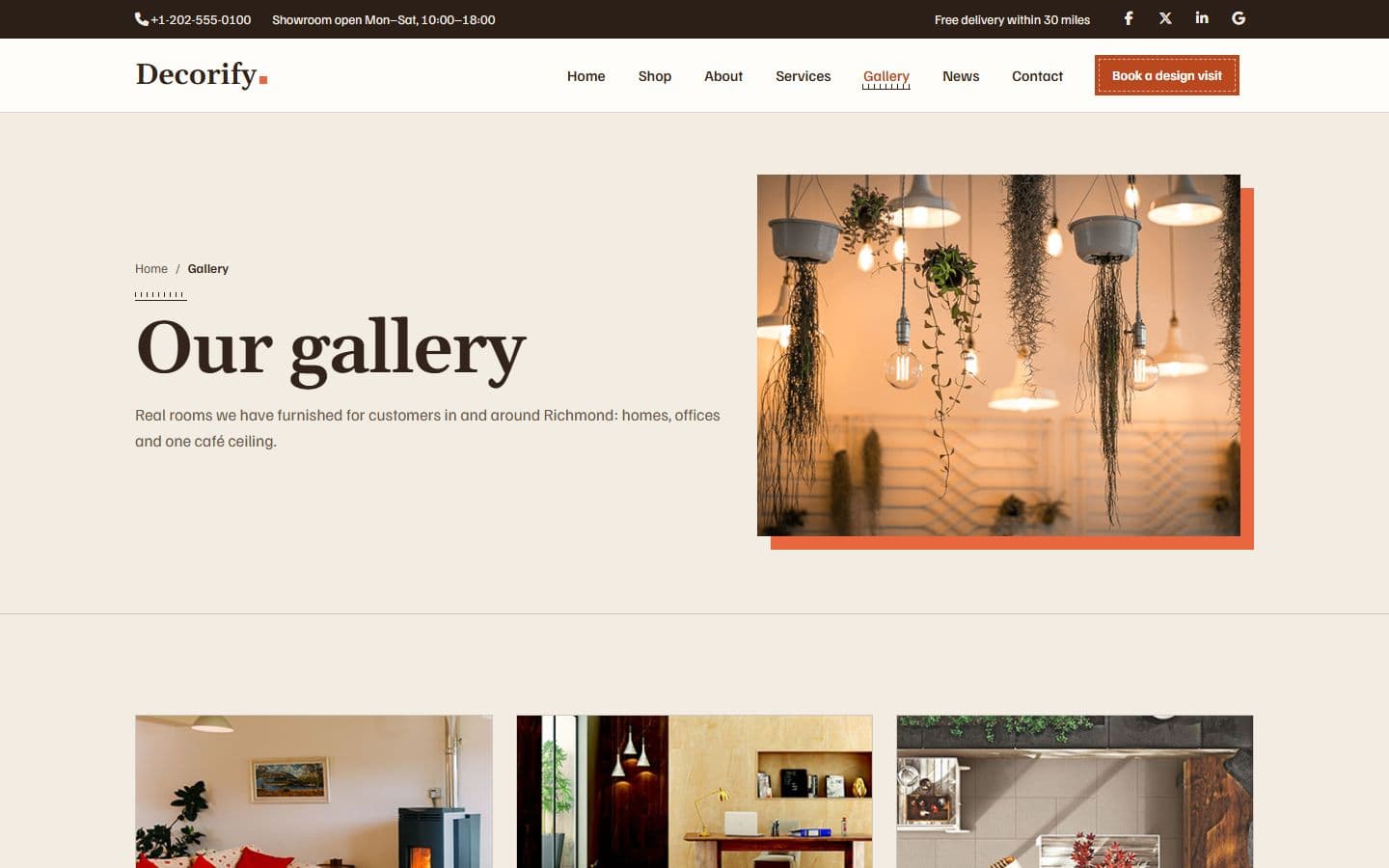Decorify Gallery page