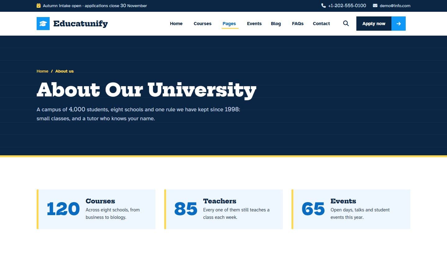 Educatunify About page