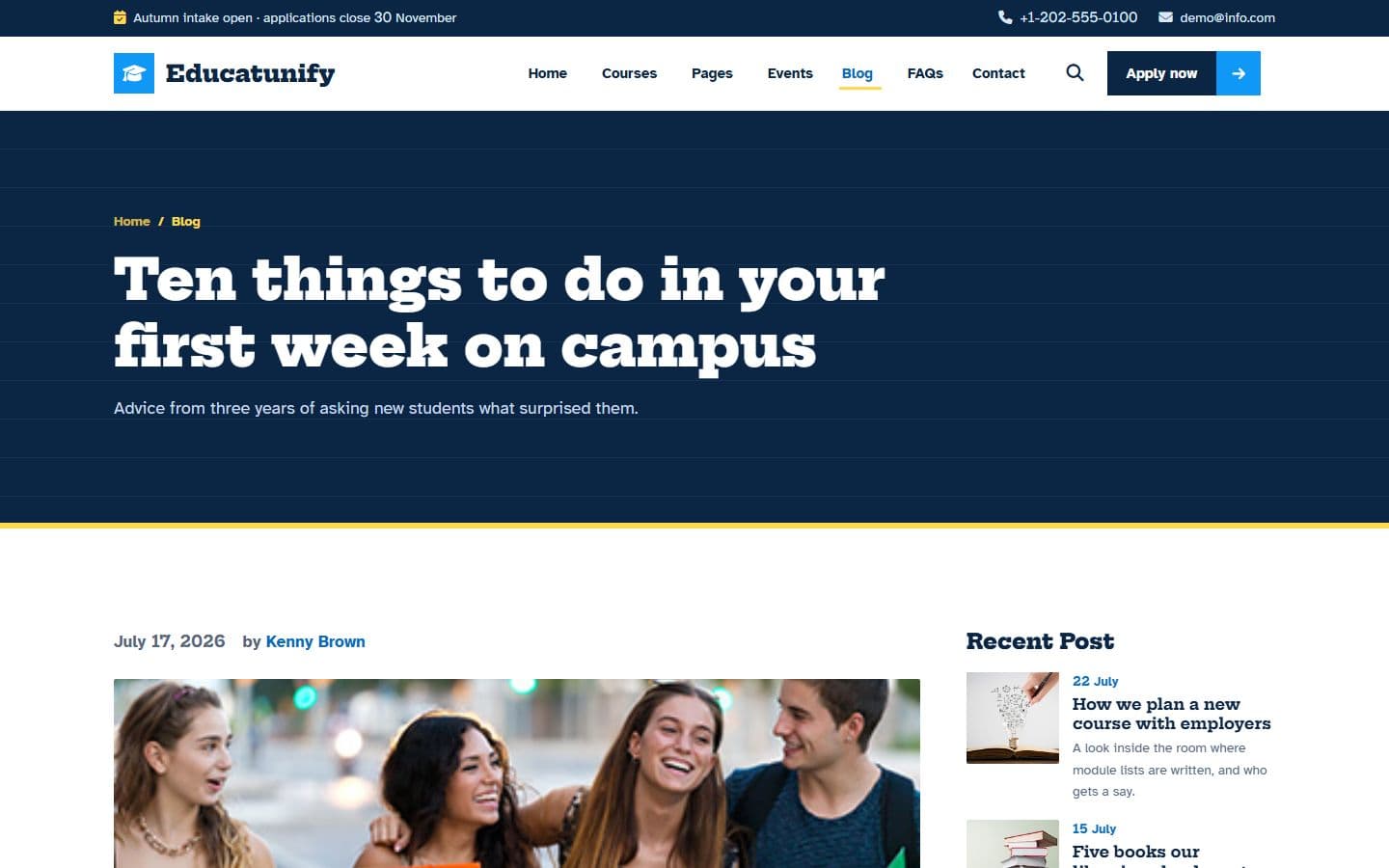 Educatunify Single blog right page