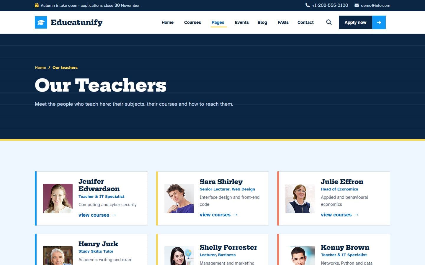Educatunify Teachers page