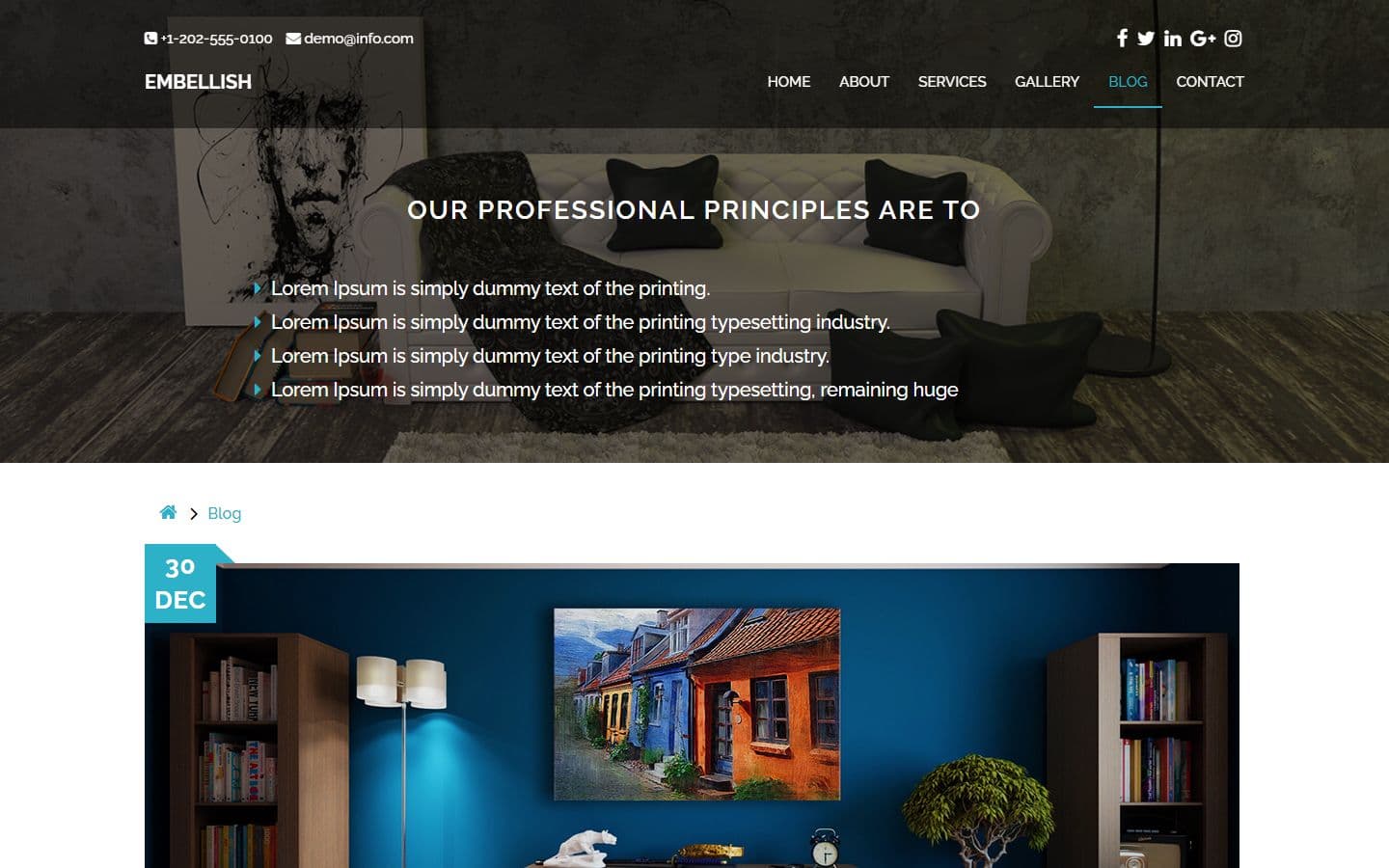 Embellish Blog page