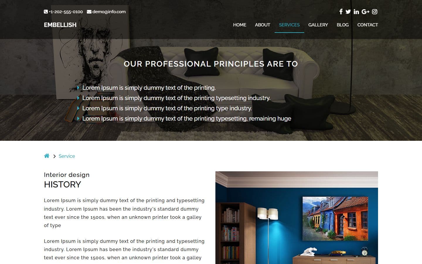 Embellish Service page