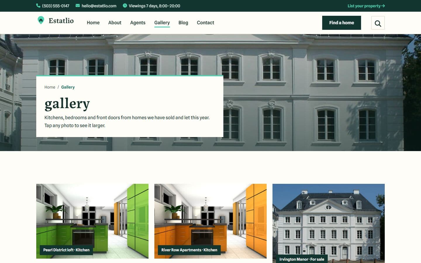 Estatlio Gallery page