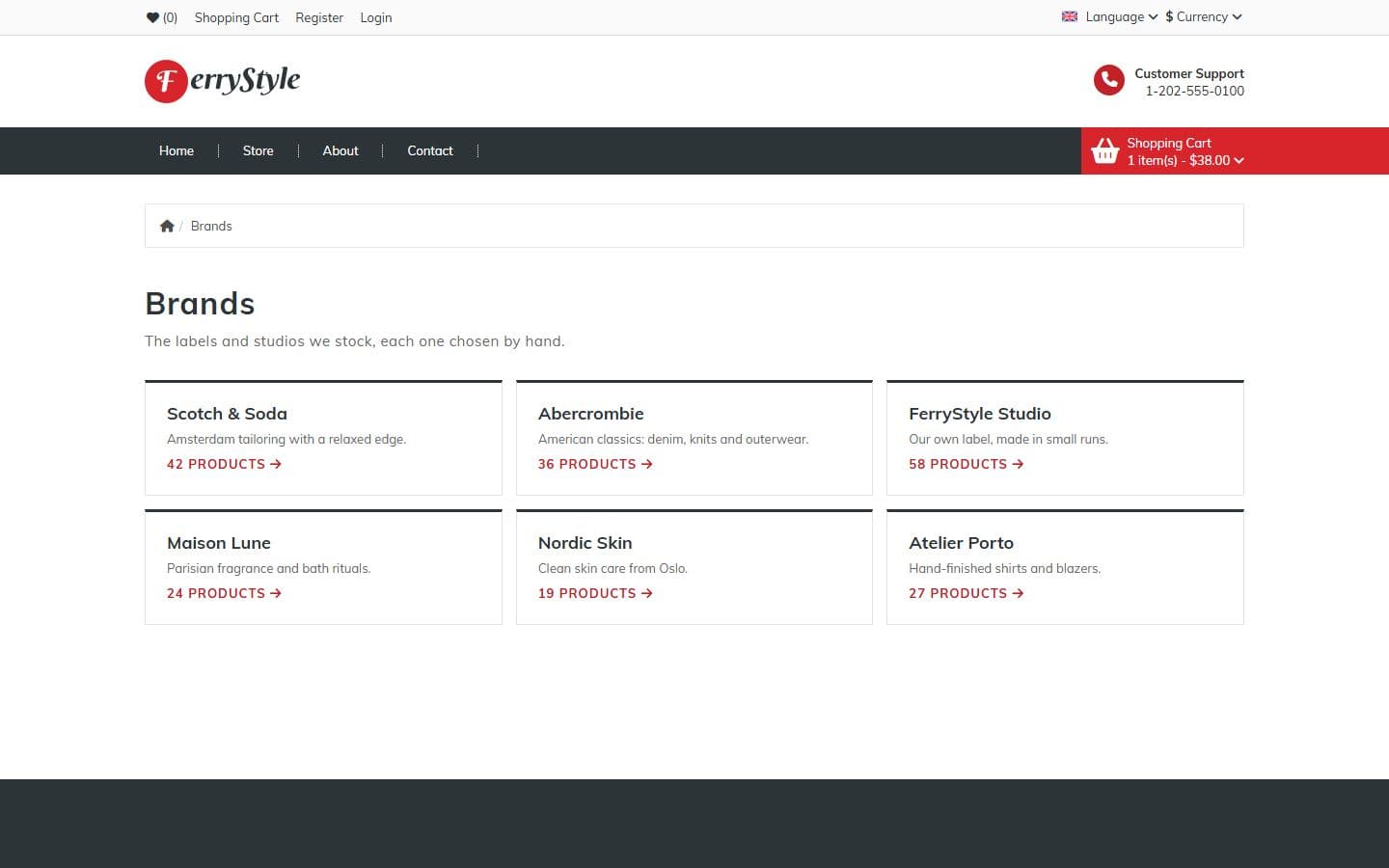 FerryStyle Brands page
