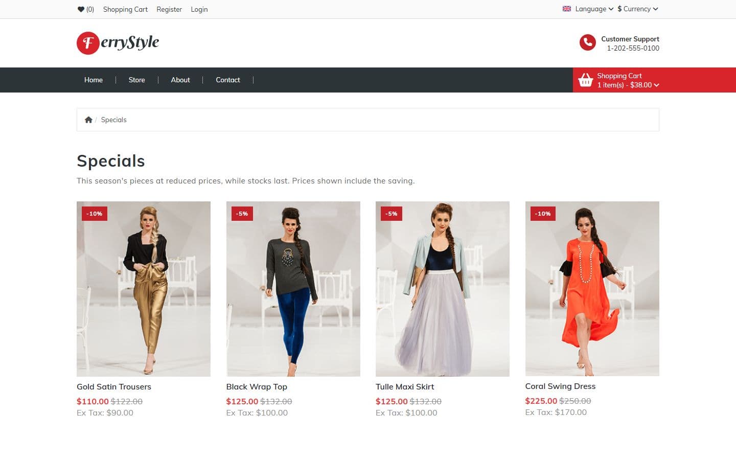 FerryStyle Specials page