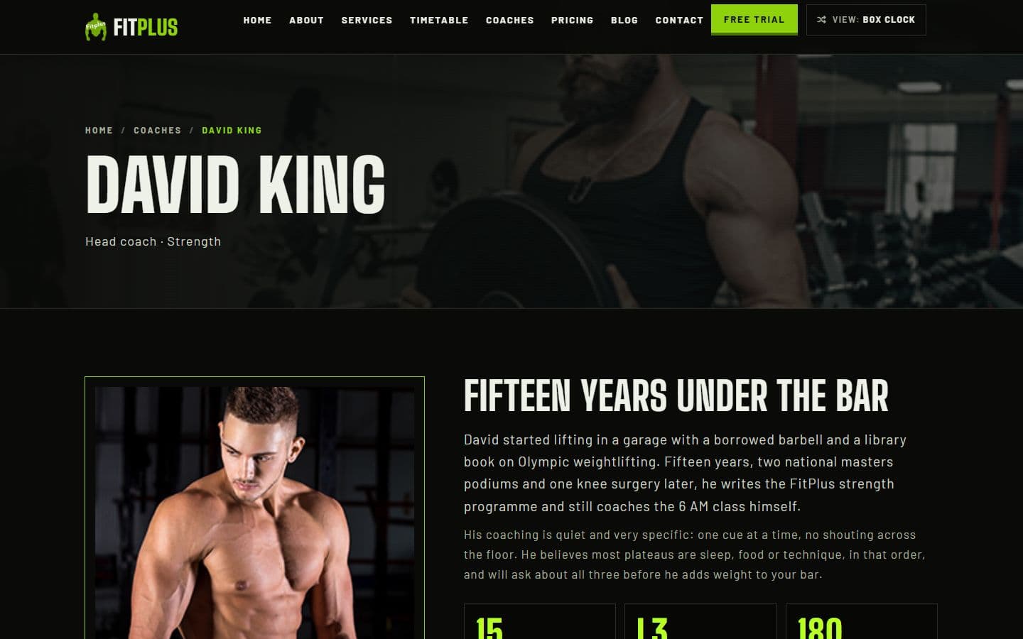 FitPlus Coach page