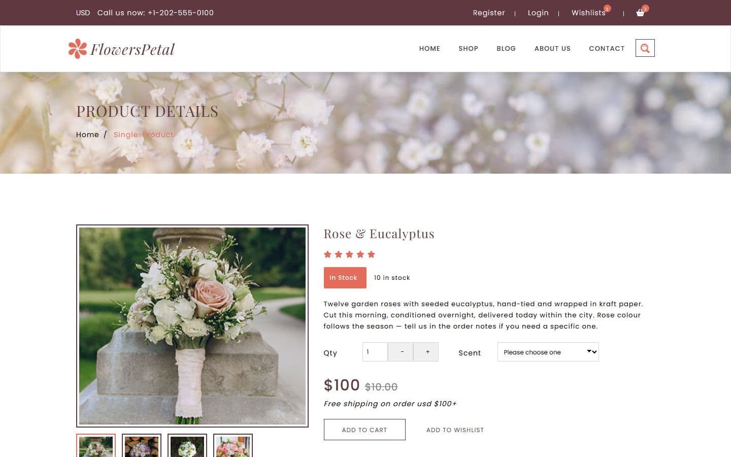 FlowersPetal Single product page
