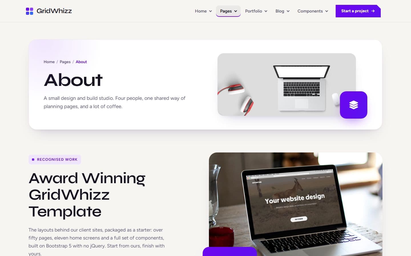 GridWhizz About page
