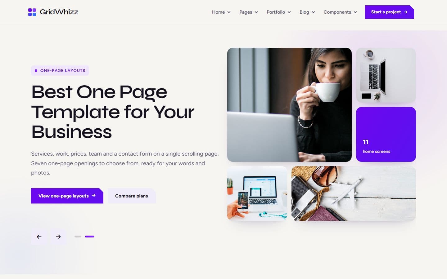 GridWhizz – Multipurpose Responsive Template HTML5 home page