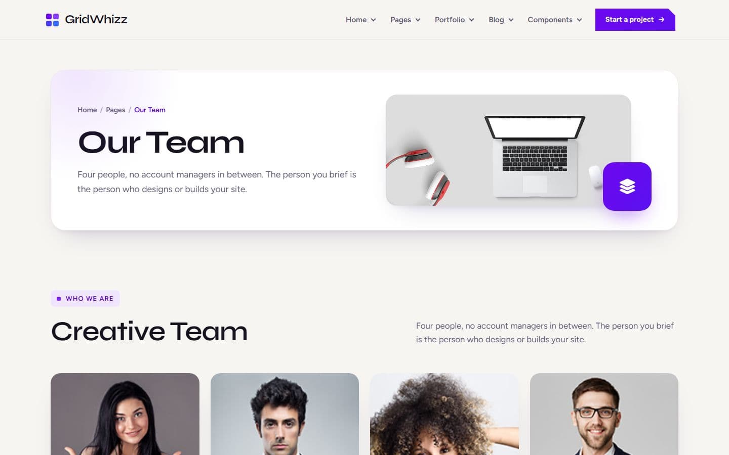 GridWhizz Team page