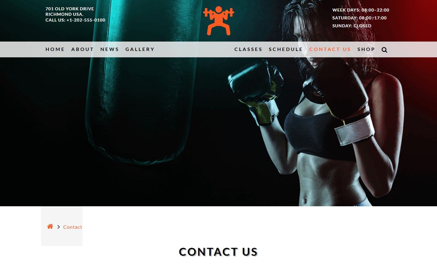 Gymbit Contact page