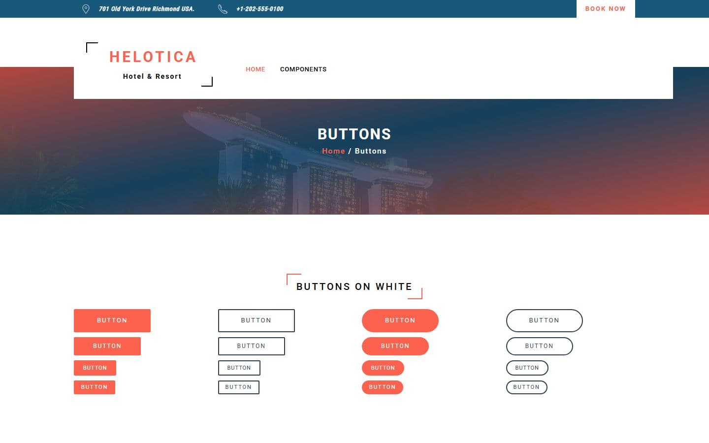 Helotica Buttons page