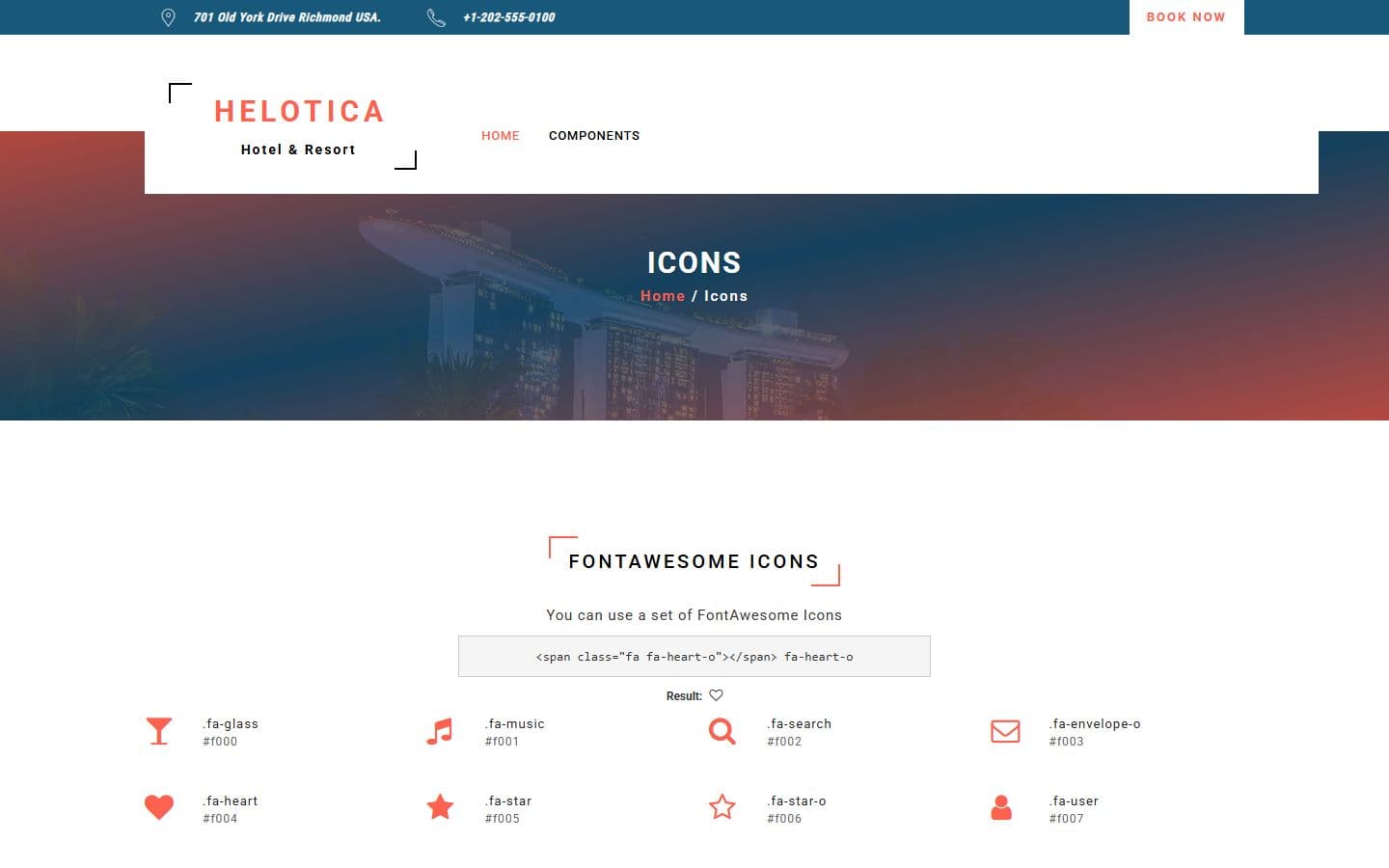 Helotica Icons page