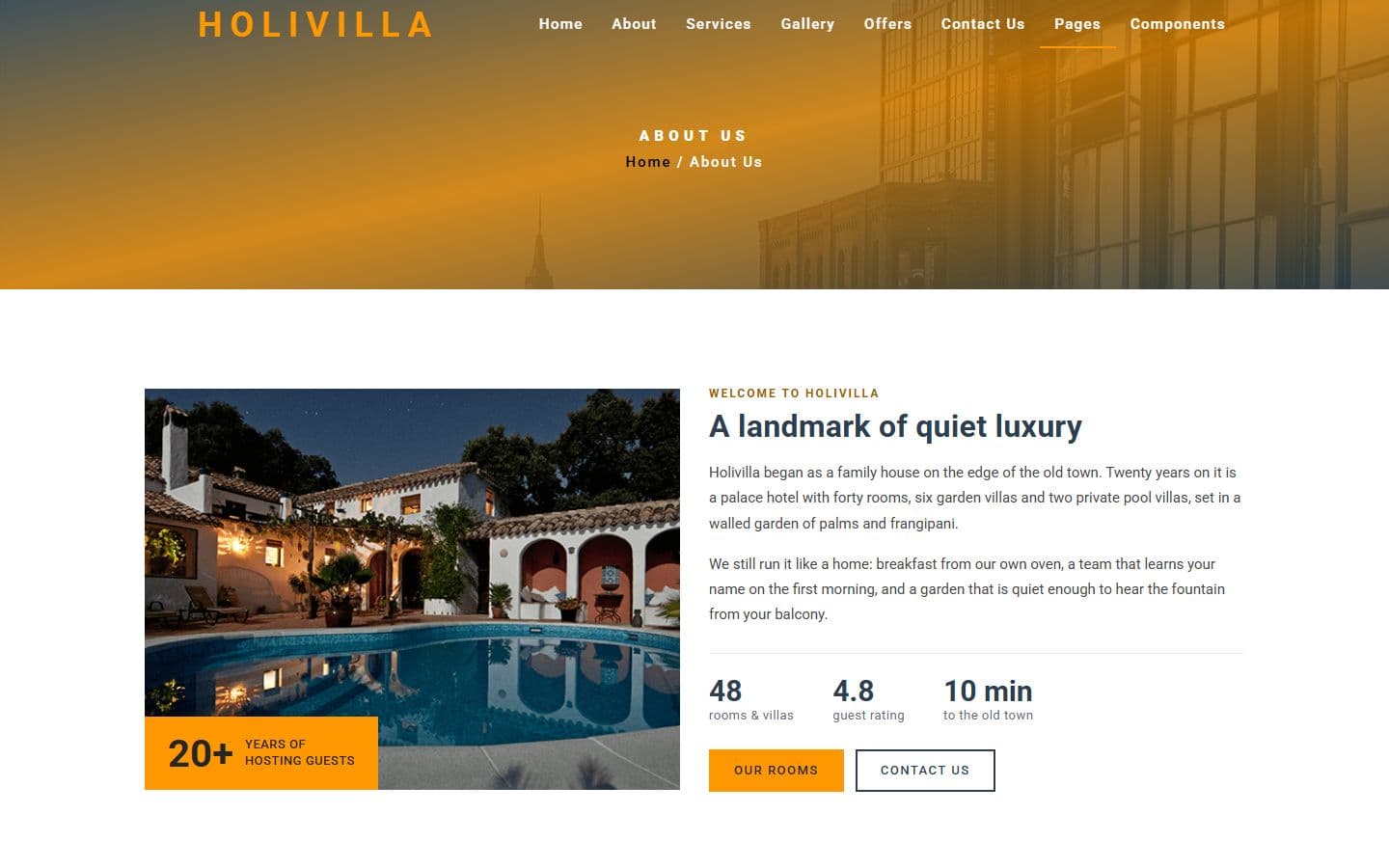 HoliVilla About page
